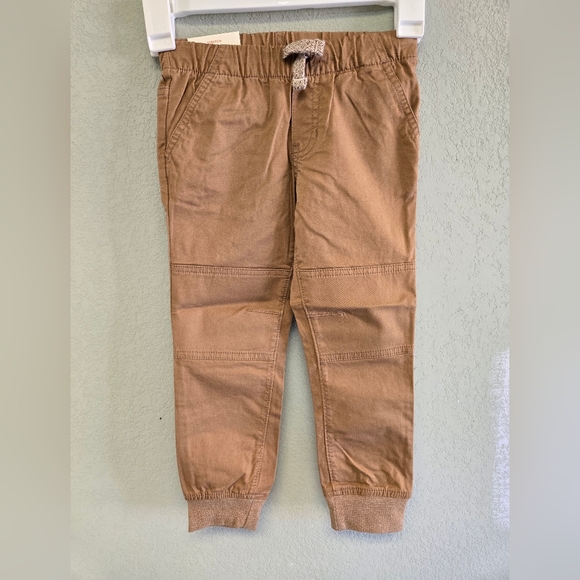 Cat & Jack Other - Light Brown Joggers with Elastic Waistband and Tapered Legs